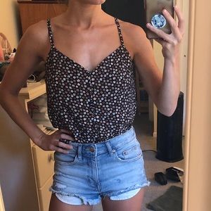 Madewell Floral Print Tank Top Blouse